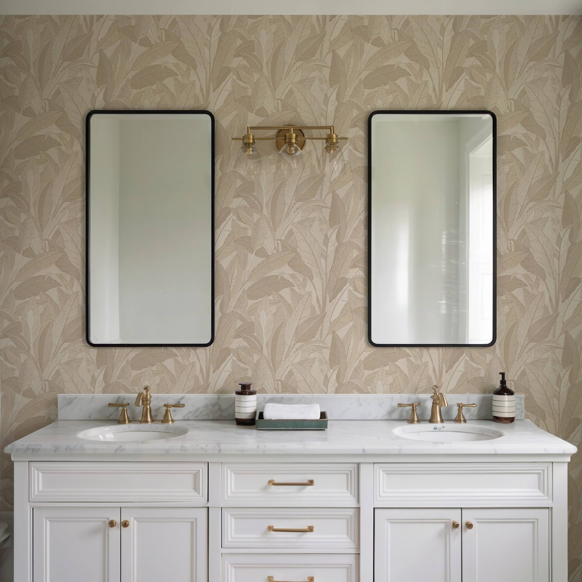 Designs Direct Embroidered Tropical Foliage Wallpaper